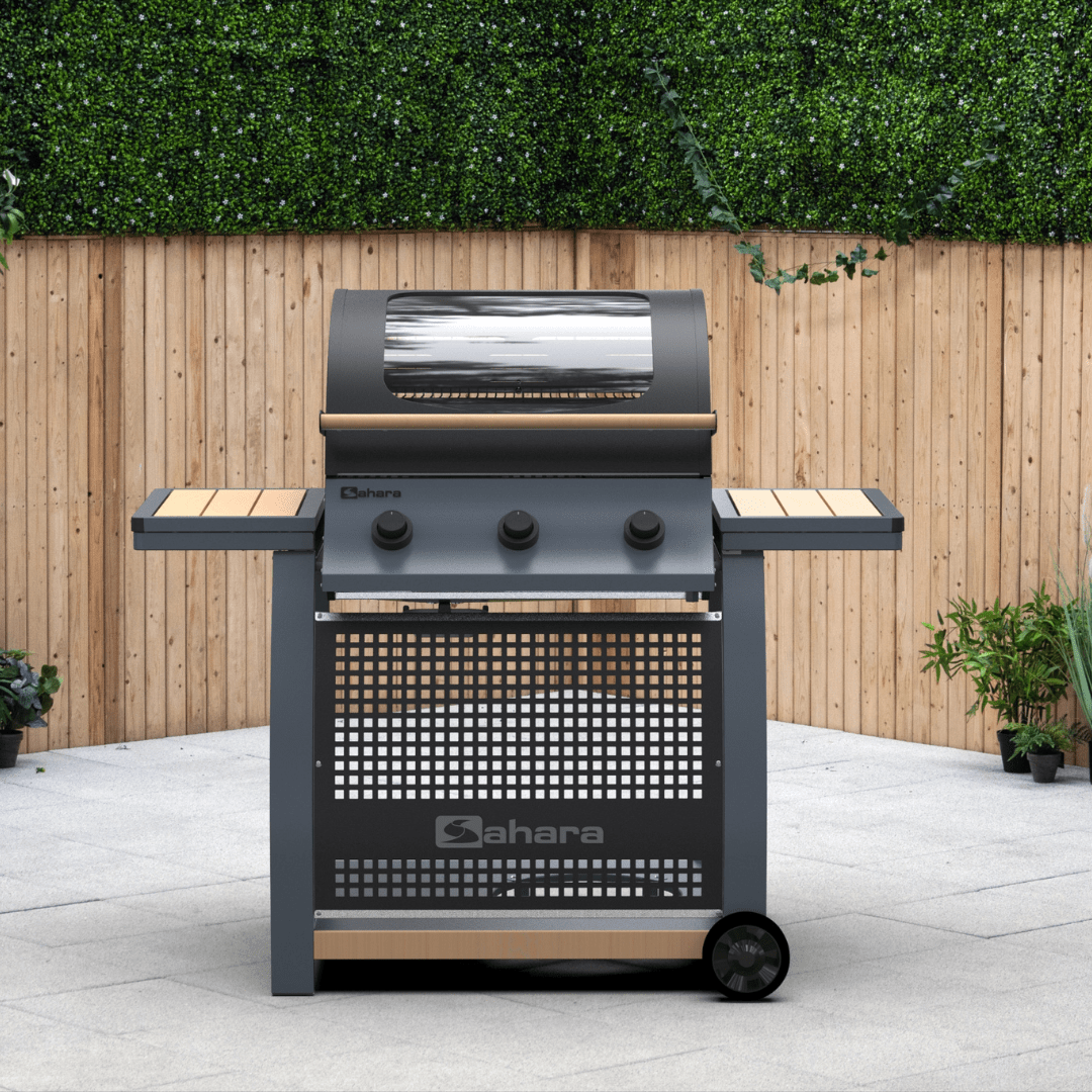 Sahara S355 Gasgrill BBQ mit 3 Brennern und Sichtfenster - kitchen - more.ch