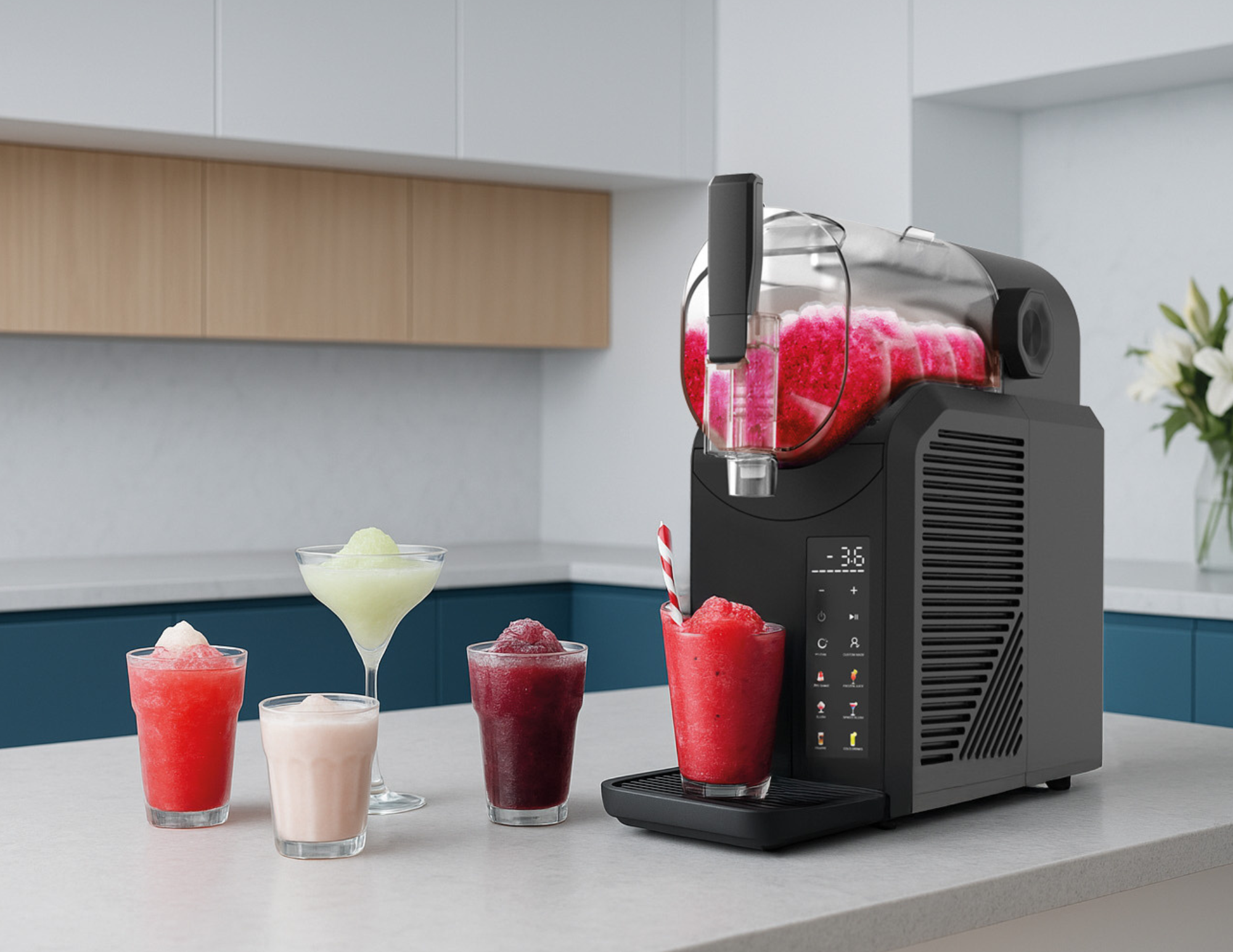 Warum Superslash: Mix dir, was dir schmeckt – Zucker, Früchte, Drinks oder Milch, alles ist möglich!Perfekt für heisse Tage, Kindergeburtstage, Partys oder den gemütlichen After-Work-Drink.Spart Geld und Müll – ihr entscheidet über Qualität & Zutaten. Mehr Geschmack, weniger Kosten!