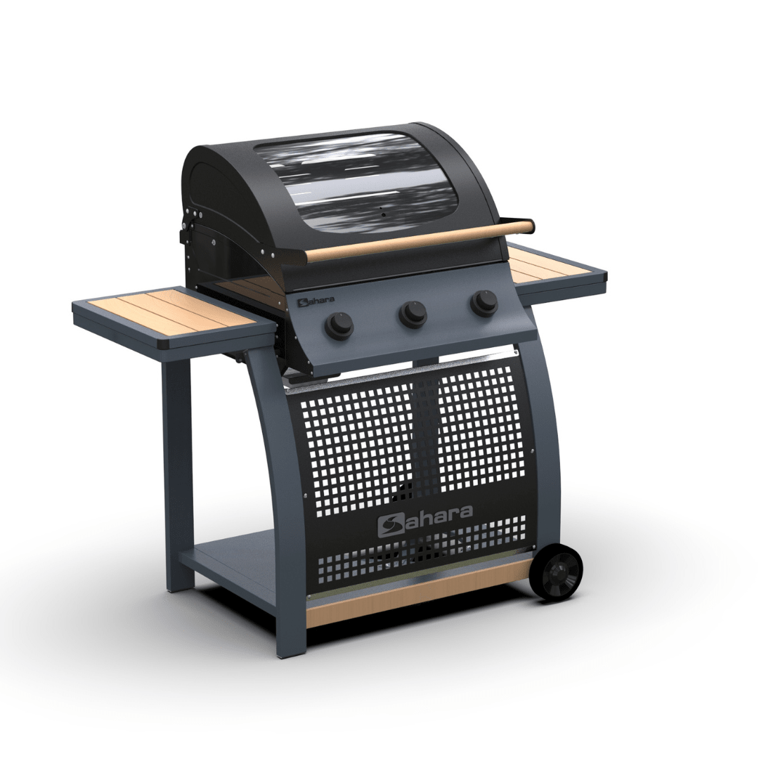 Sahara S355 Gasgrill BBQ mit 3 Brennern und Sichtfenster - kitchen - more.ch